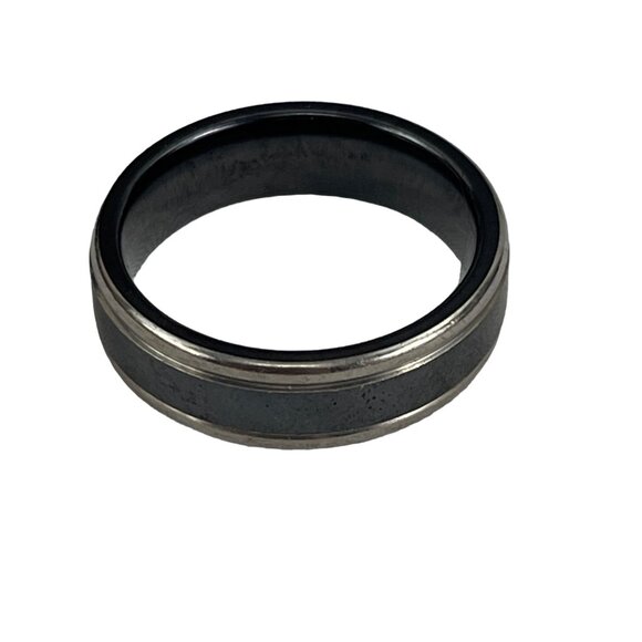 Scott Kay Titanium Men’s Ring Black Inlay Comfort Fit Wedding Band Size [Add Siz - Picture 9 of 9